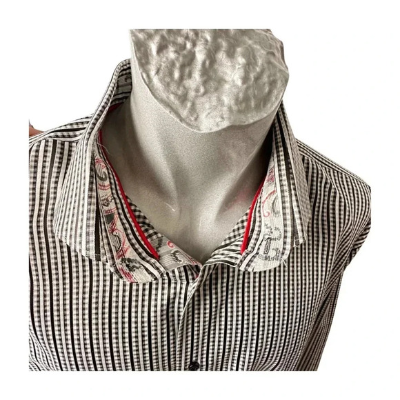 NXT Business Casual Shirt Size 3XT LS Black White Check Button 3X TALL … - Picture 9 of 11